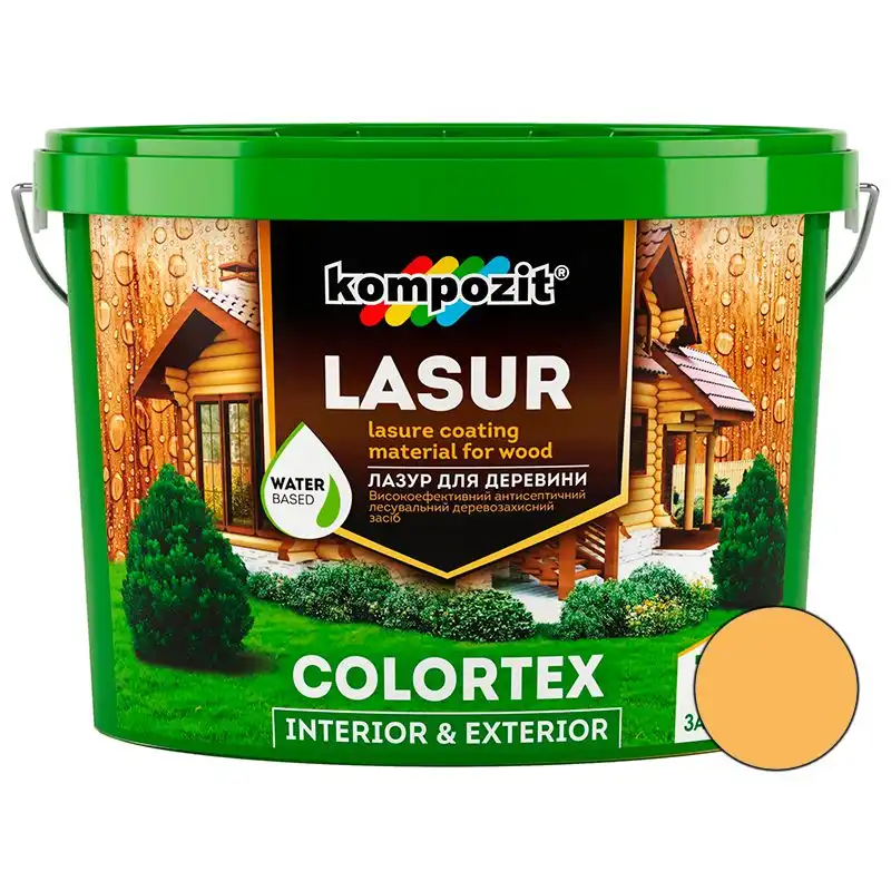 Лазур для дерева Kompozit Colortex, 10 л, сосна купити недорого в Україні, фото 1