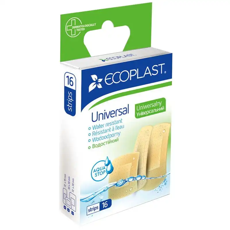 Набор пластырей медицинских Ecoplast Универсальный, 16 шт купить недорого в Украине, фото 1