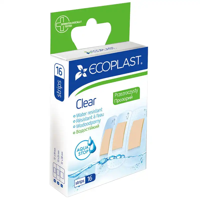 Набір пластирів медичних Ecoplast Прозорий, 16 шт купити недорого в Україні, фото 1