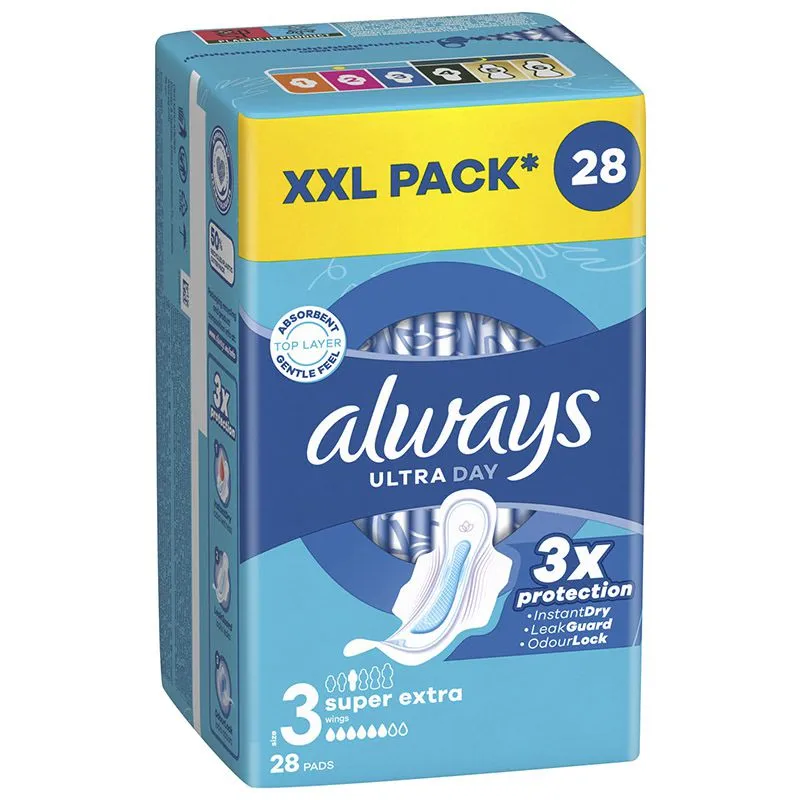 Прокладки Always Ultra Day Super Extra Quatro, 28 шт купити недорого в Україні, фото 1