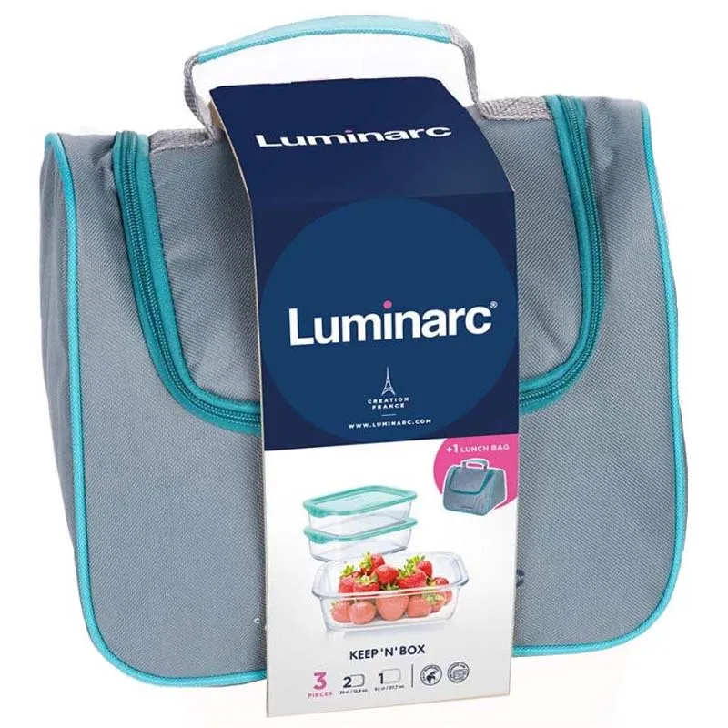 Набор емкостей Luminarc с сумкой, 380 мл, 380 мл, 820 мл, Q9831 купить недорого в Украине, фото 2