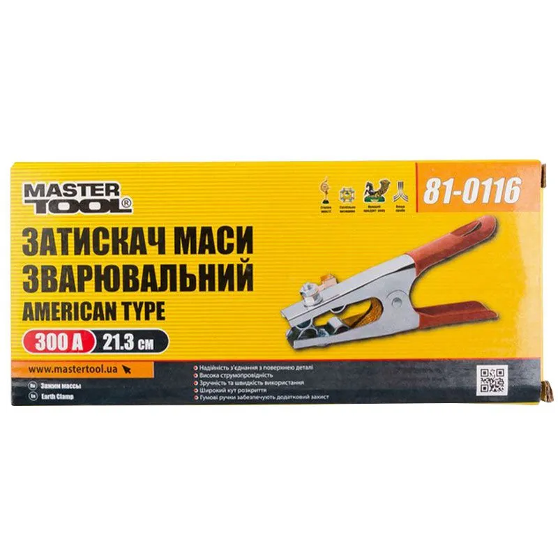 Зажим массы сварочный Master Tool American type 300А, 81-0116, 81-0116 купить недорого в Украине, фото 2