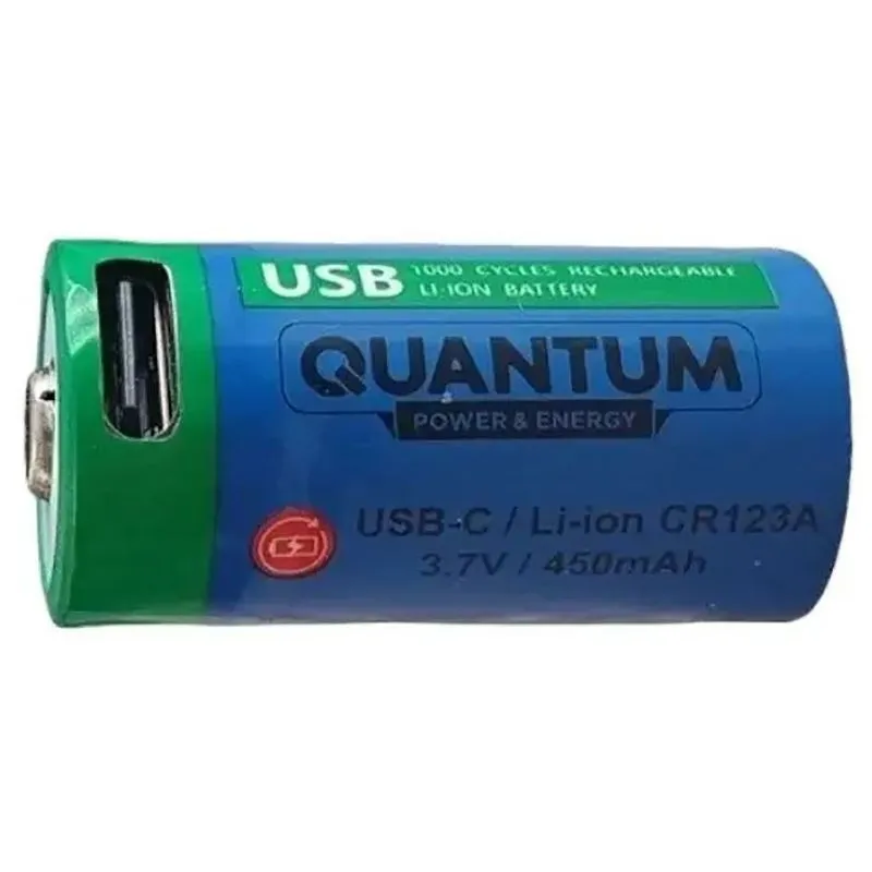 Аккумулятор Quantum USB, Li-ion, 450 mAh, USB-C/Li-ionCR123A-450-BP купить недорого в Украине, фото 1