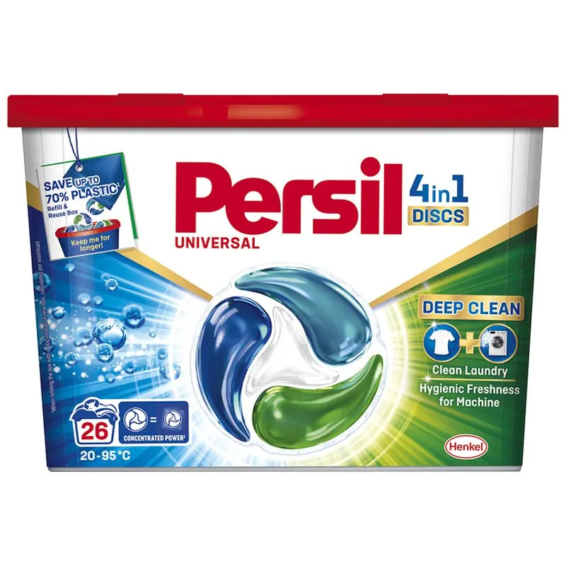 Диски для стирки Persil 4in1 Discs Universal Deep Clean, 26 шт купить недорого в Украине, фото 1