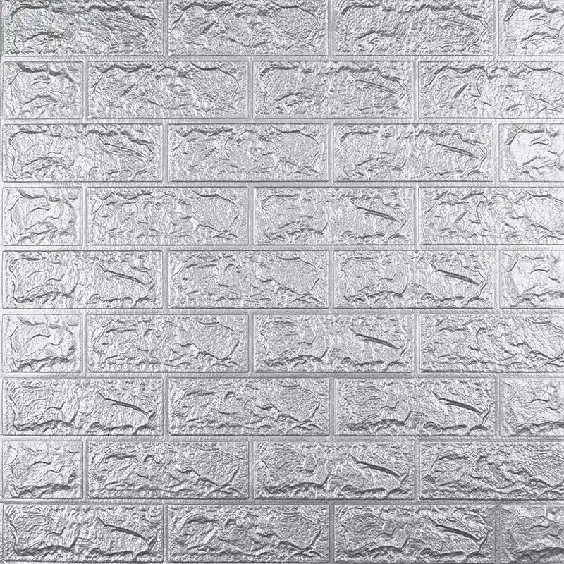 Панель стінова Цегла 3D Haining Oushen Building, 700х770х5 мм, сріблястий, HP-BG 17-5 купити недорого в Україні, фото 1