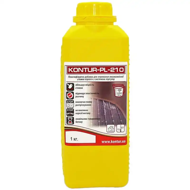 Пластификатор для теплого пола Kontur-PL-210, 1 л купить недорого в Украине, фото 1
