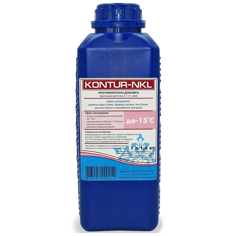 Пластифікатор протиморозний Kontur-NKL, 1 л купити недорого в Україні, фото 1
