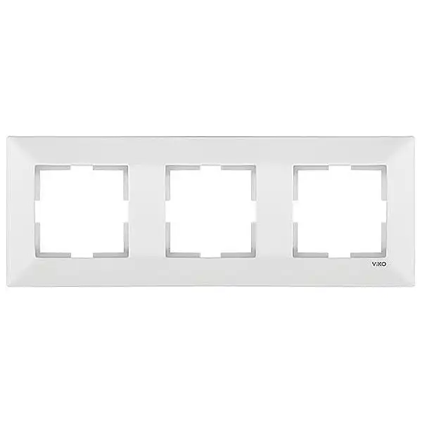 Рамка Viko Meridian, трехместная, горизонтальная, белая, 90979003-WH купить недорого в Украине, фото 1