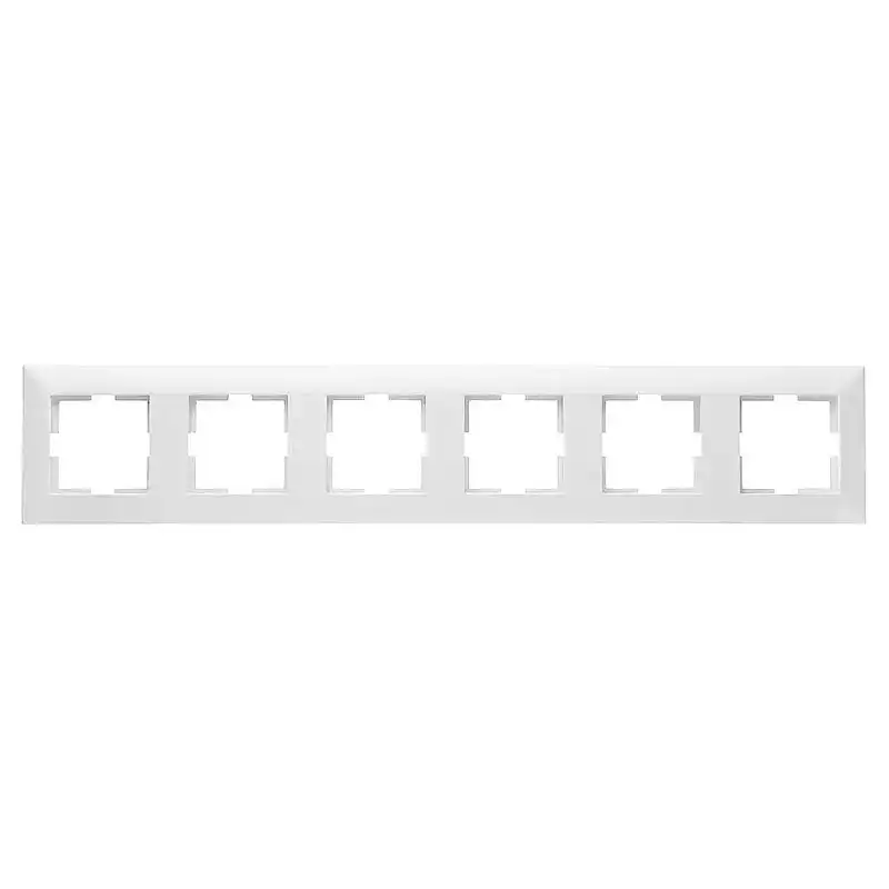 Рамка четырехместная горизонтальная Viko Meridian, белая, 90979004-WH купить недорого в Украине, фото 1