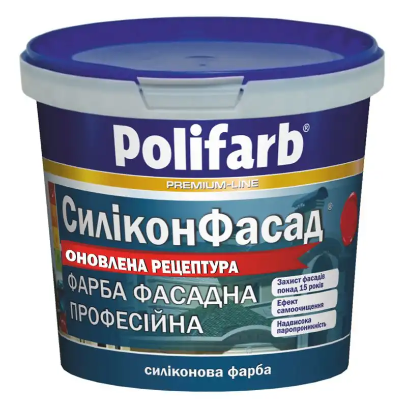 Фарба фасадна Polifarb Силікон Фасад, 7 кг купити недорого в Україні, фото 1