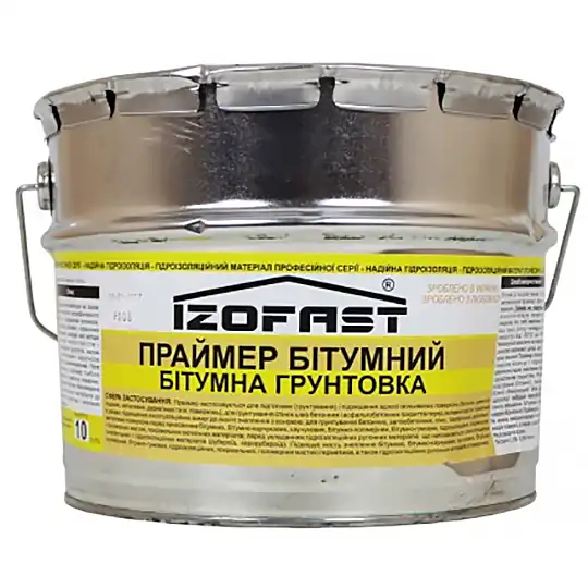 Праймер бітумний (бітумна ґрунтовка) Izofast ПБ, 10 л купити недорого в Україні, фото 1