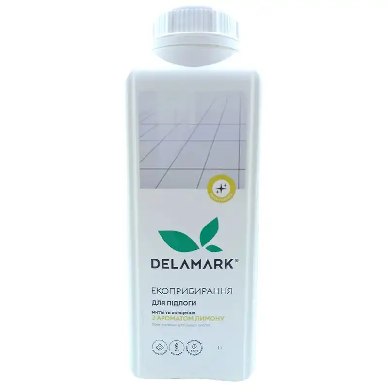 Средство для мытья полов Delamark, с ароматом лимона, 1 л купить недорого в Украине, фото 1