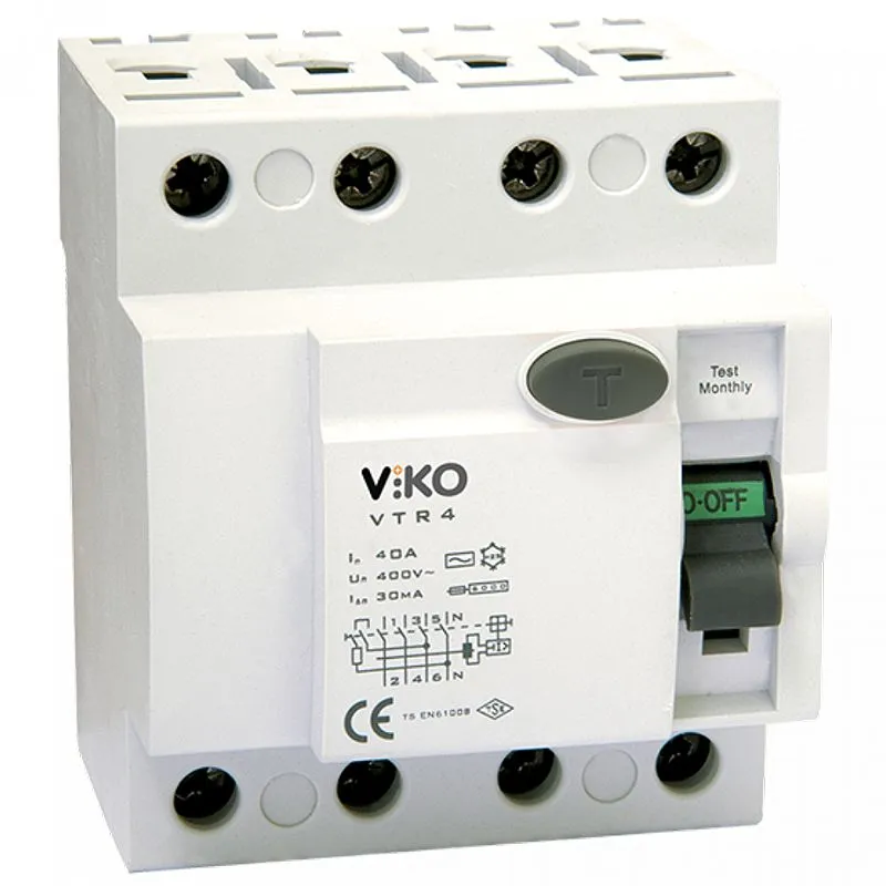 Дифференциальный автомат Viko 4C двухполюсный, Тип C, 6VRBE-4C3230/AC купить недорого в Украине, фото 1