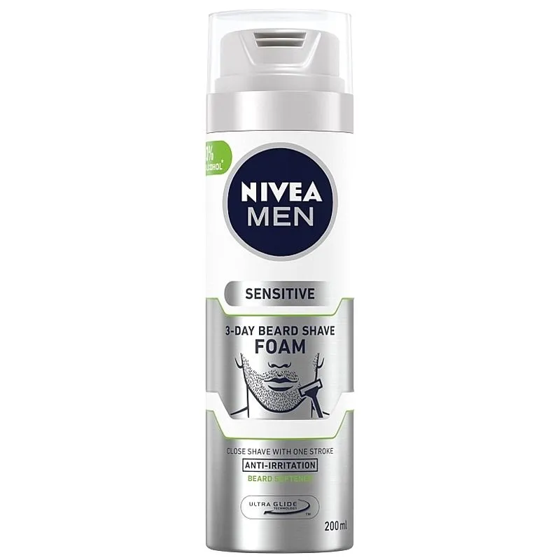 Гель для гоління Nivea 3-денної щетини, для чутливої шкіри, 200 мл, 81739 купити недорого в Україні, фото 1