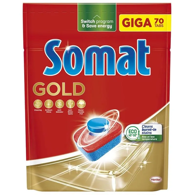 Таблетки для посудомийної машини Somat Gold, 70 шт, 2891294 купити недорого в Україні, фото 1