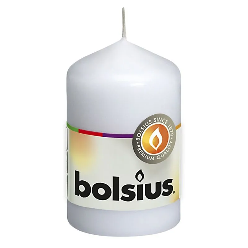 Свічка Bolsius, 8х5 см, білий, 200102 купити недорого в Україні, фото 1