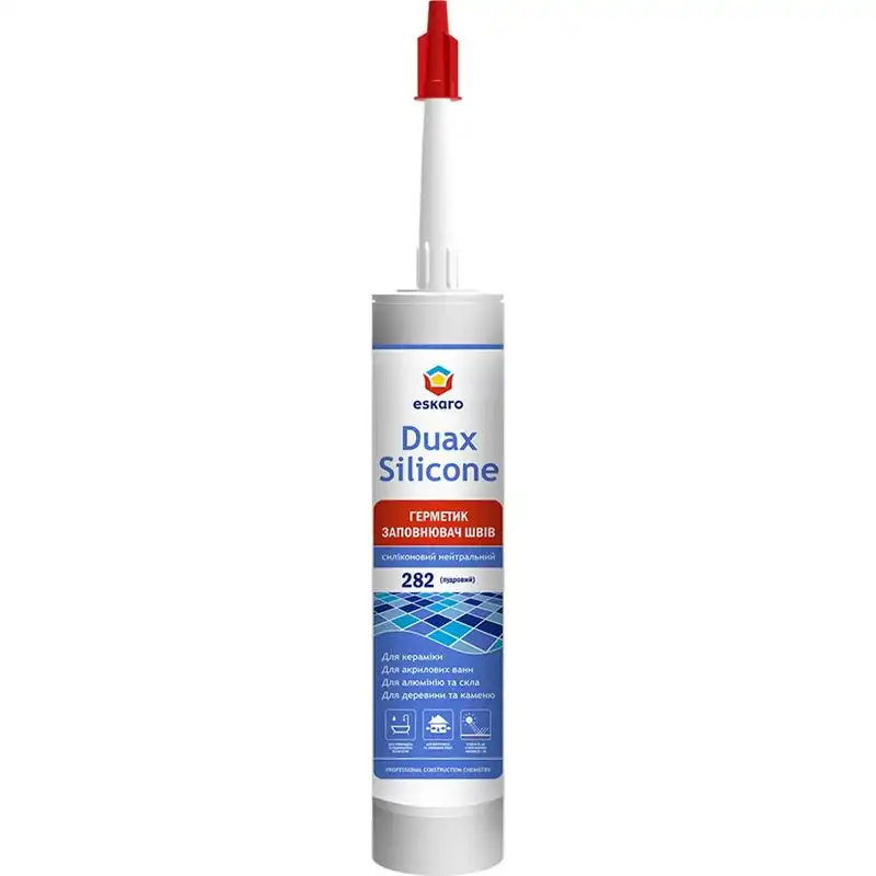 Герметик Eskaro Duax Silicone №282, 300 мл, пудровый купить недорого в Украине, фото 1