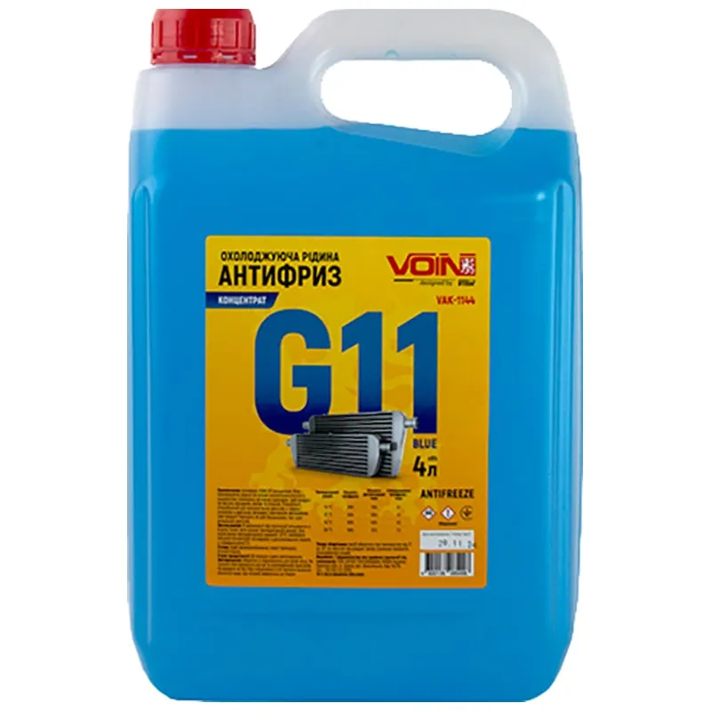 Антифриз Voin G11, Blue, 4 л, VAK-1144 купити недорого в Україні, фото 1