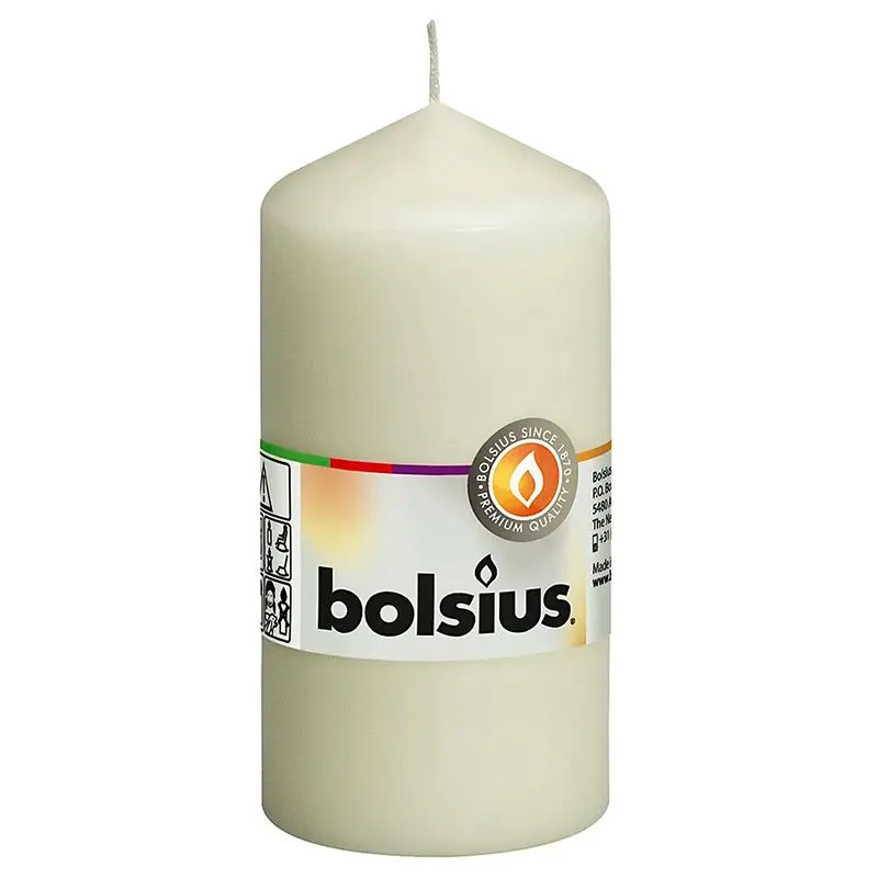 Свічка Bolsius, 12х6 см, кремовий, 390105 купити недорого в Україні, фото 1