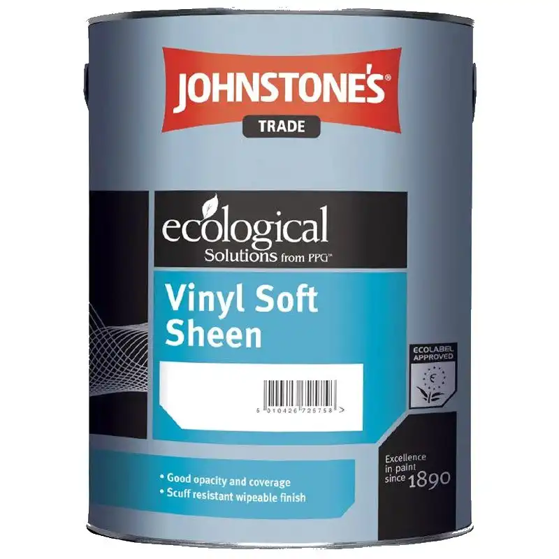 Фарба вінілова Johnstone's Vinyl Soft Sheen, 5 л, шовковисто-глянцева, біла купити недорого в Україні, фото 1
