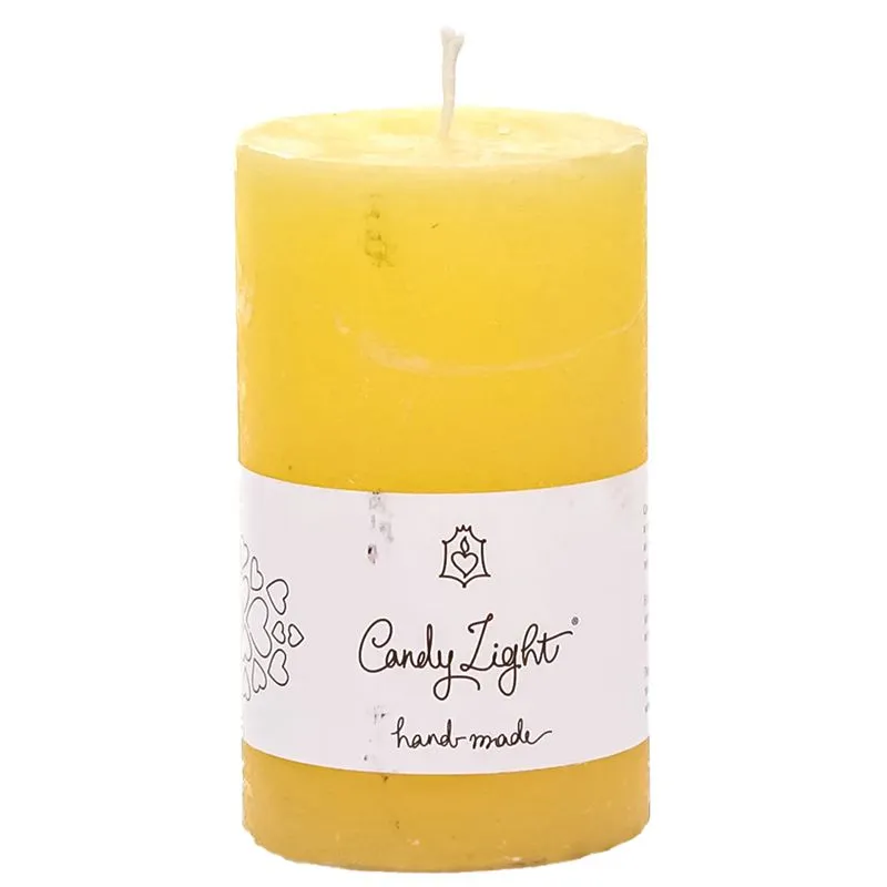 Свічка Candy Light Бароко C07, 15х6,5 см, жовтий купити недорого в Україні, фото 1