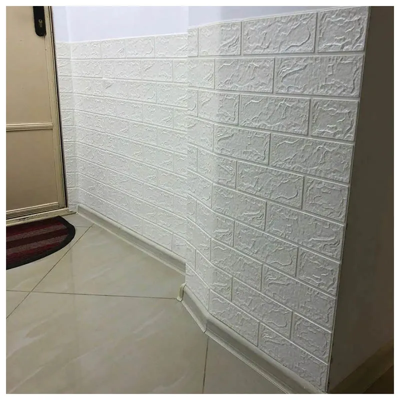 Декоративна 3D панель для стін, 700х770х3 мм, цегла, білий, HP-BG01-3 купити недорого в Україні, фото 2