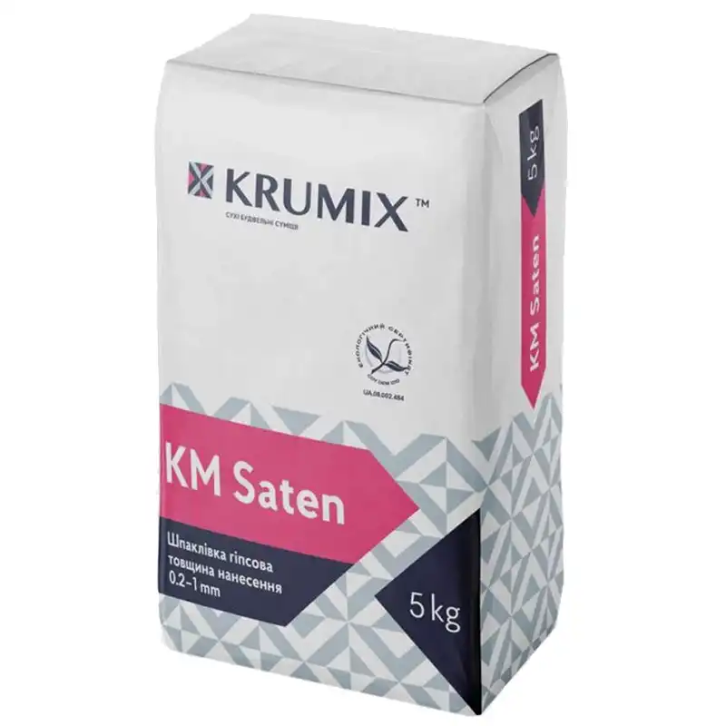 Шпаклевка Krumix КM Saten, 5 кг, фото 1 Шпаклевка Krumix КM Saten, 5 кг купить недорого в Украине, фото 1