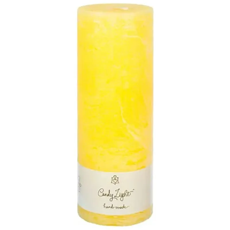 Свічка Candy Light Бароко C07, 20х6,5 см, жовтий купити недорого в Україні, фото 1