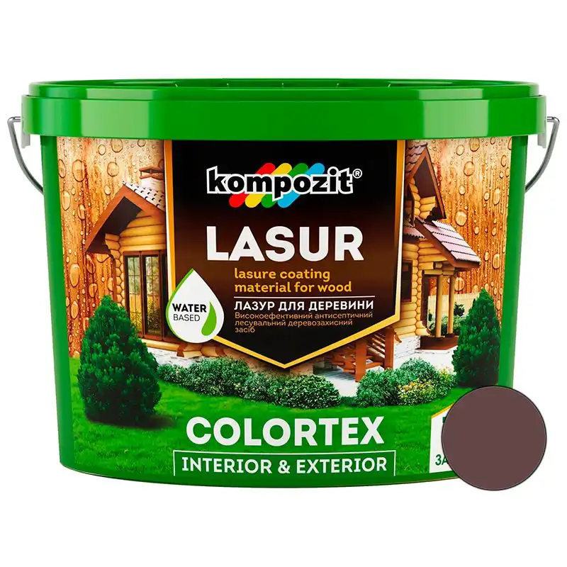 Лазур для дерева Kompozit Colortex, 0,9 л, венге купити недорого в Україні, фото 1