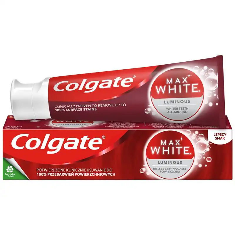 Зубная паста Colgate Max White Luminous, 75 мл купити недорого в Україні, фото 2