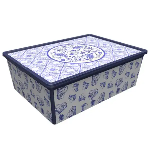 Контейнер для зберігання з кришкою Qutu Trend Box Porcelain, 25 л, 6709309 купити недорого в Україні, фото 1
