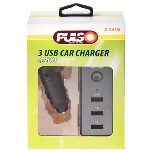 Автомобильное зарядное устройство Pulso, 3USB, 12В/24В, C-4416 купить недорого в Украине, фото 2