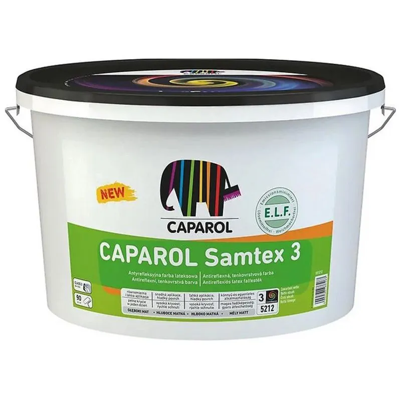 Фарба інтер'єрна латексна Caparol Samtex 3 ELF, база 3, 9,4 л, прозорий купити недорого в Україні, фото 1