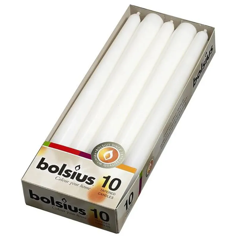 Свічка Bolsius, 17х2 см, 10 шт, білий купити недорого в Україні, фото 1