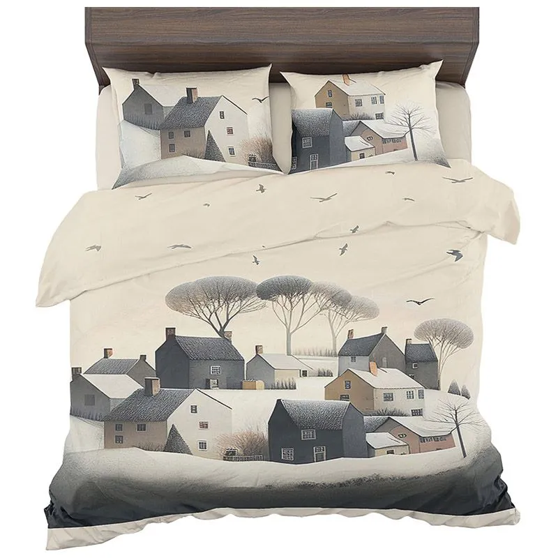 Комплект постільної білизни Home Line Хатки з птахами, 145х215 см, 184469, фото 1 Комплект постільної білизни Home Line Хатки з птахами, 145х215 см, 184469 купити недорого в Україні, фото 1