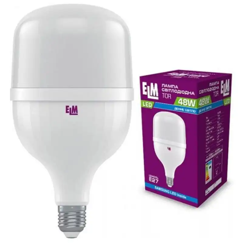 Лампа LED ELM TOR PA20S, 48W, E27, 6500K, 18-0191 купити недорого в Україні, фото 1