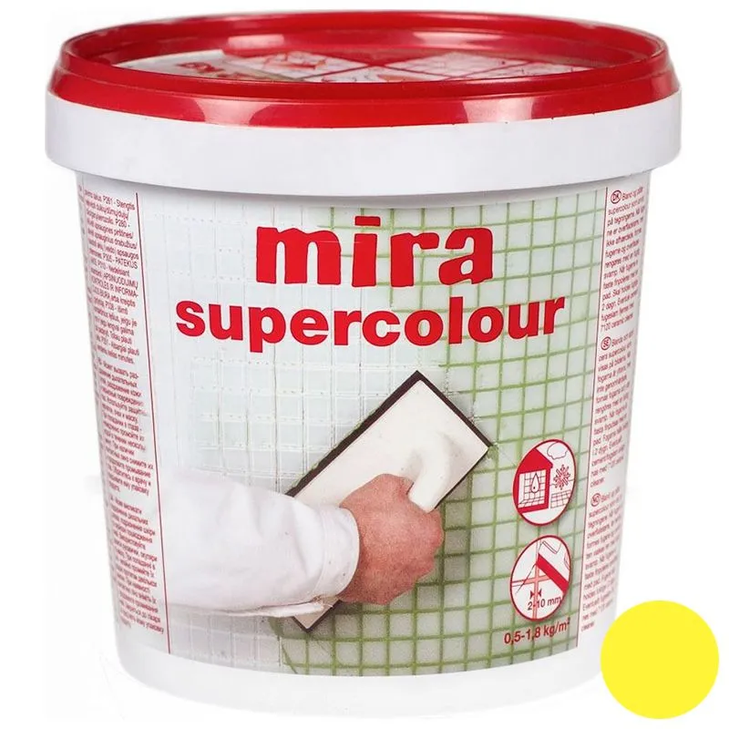 Заповнювач швів Mira Supercolour 2700, 1,2 кг, жовтий купити недорого в Україні, фото 1