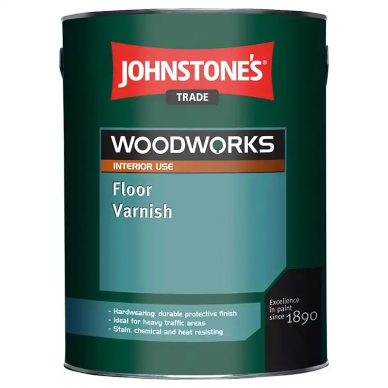 Лак акриловий Johnstone's Quick Dry Polyurethane Floor Varnish Clear Glos, 5 л купити недорого в Україні, фото 1