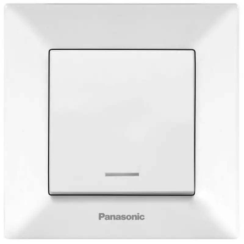 Выключатель одноклавишный Panasonic Arkedia Slim, белый, 480100192 купить недорого в Украине, фото 1