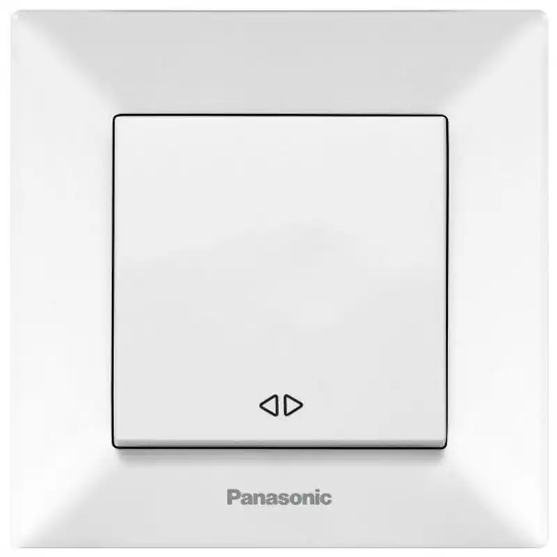Выключатель одноклавишный проходной Panasonic Arkedia Slim, белый, 480100194 купить недорого в Украине, фото 1