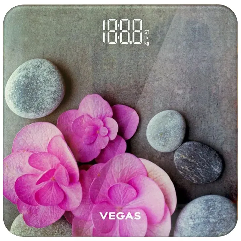 Весы напольные Vegas Розовые цветы, 180 кг, VFS-3708 купить недорого в Украине, фото 1