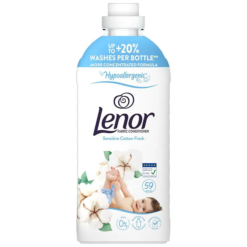 Кондиционер Lenor Для чувствительной кожи Свежесть хлопка, 1, 239 л купить недорого в Украине, фото 2