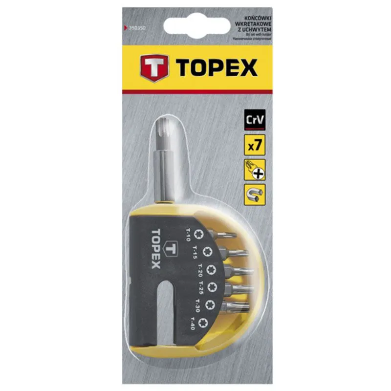 Набор бит с держателем Topex, 6 шт, 39D351 купить недорого в Украине, фото 2