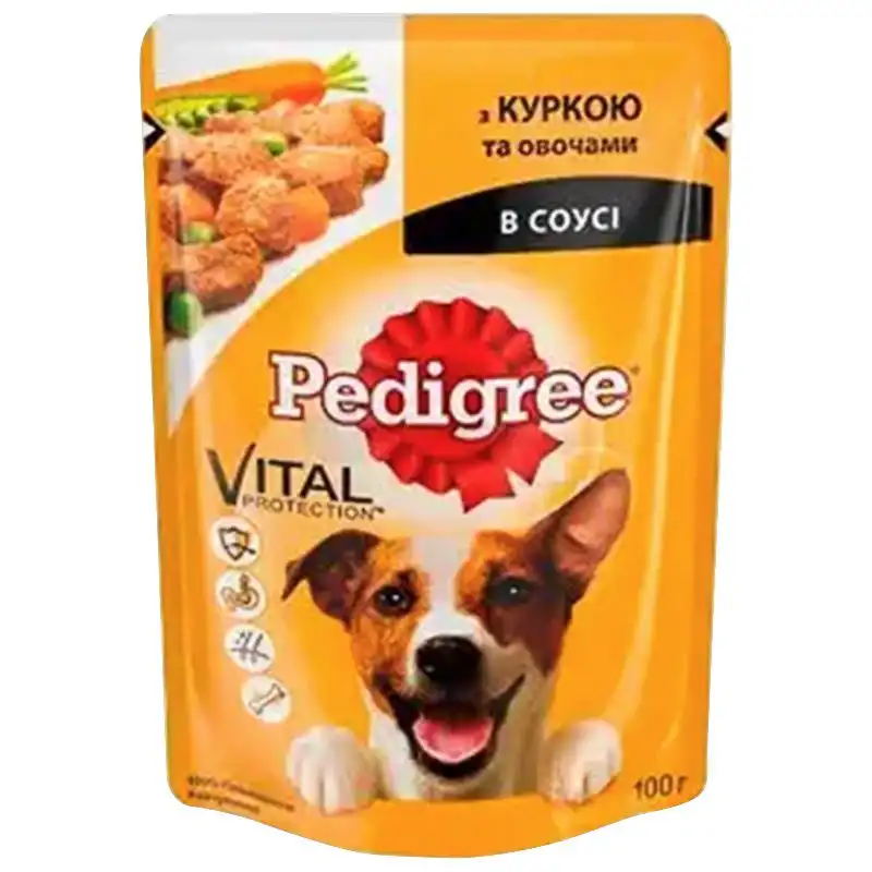 Корм для собак Pedigree Курица, овощи, 100 г, 9044 купить недорого в Украине, фото 1