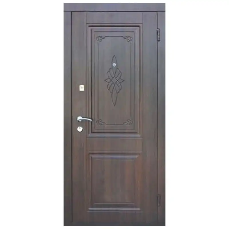 Дверь входная Статус Престиж FS-221, 960х2050 мм, орех темный, правая купить недорого в Украине, фото 1