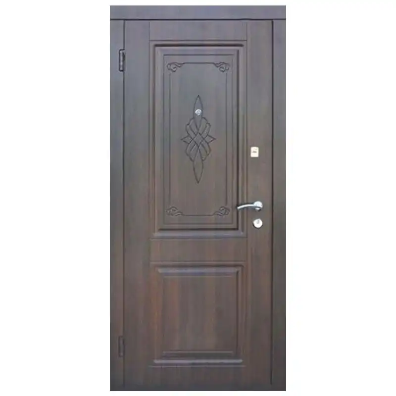 Двері вхідні Статус Престиж FS-221, 960х2050 мм, горіх темний, ліві купити недорого в Україні, фото 1