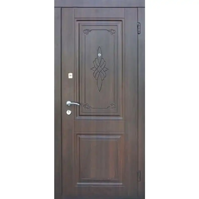 Двері вхідні Статус Престиж FS-221, 860х2050 мм, горіх темний, праві купити недорого в Україні, фото 1