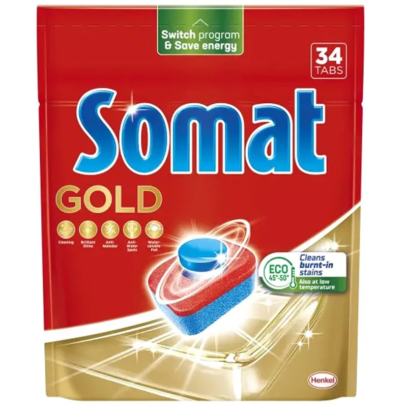 Таблетки для посудомоечной машины Somat Gold, 34 шт, 2955555 купить недорого в Украине, фото 1