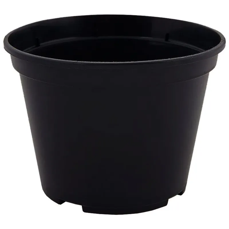 Горшок пластиковый для рассады круглый FO10, 400мл, 10х7,5 см, черный купить недорого в Украине, фото 1