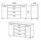 Комод Компаніт, 1300х730х380 мм, німфея альба купити недорого в Україні, фото 2